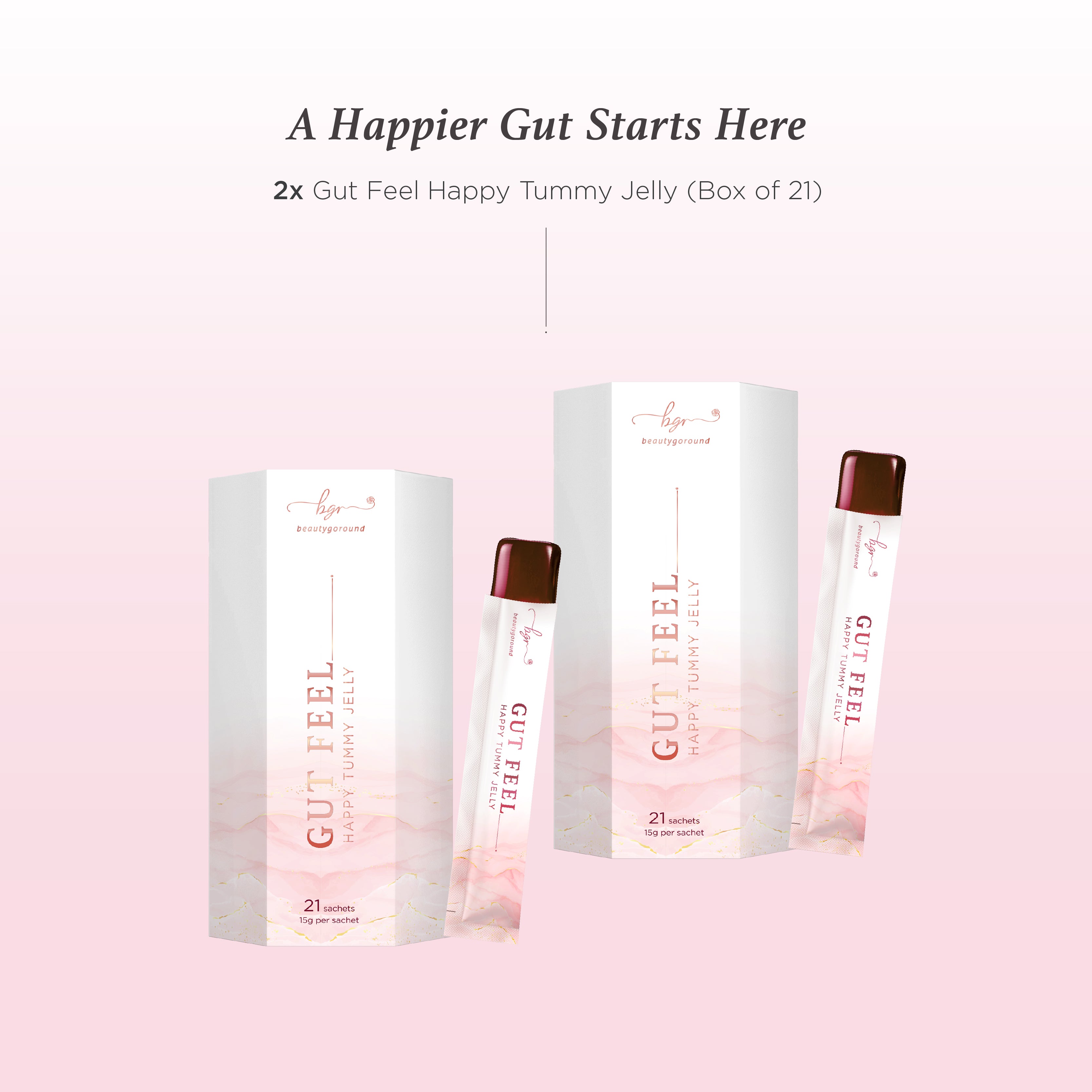 2 x Gut Feel Happy Tummy Jelly (Box of 21)
